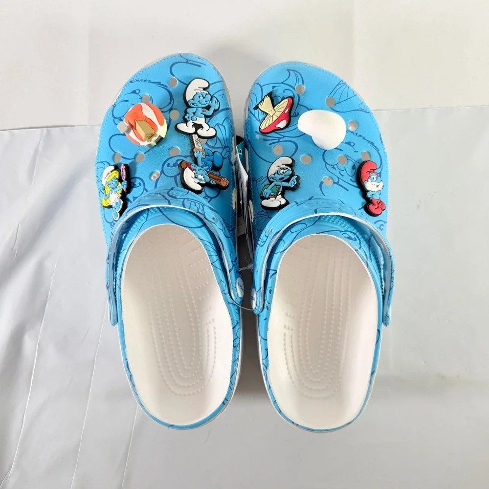 Crocs Smurfs Classic Clog‎ Blue Multi Mens 10 Womens 12 Comfort Shoes New